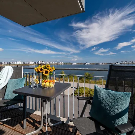 Apartment Santiano Flat- Balkon, Blick Auf Den Hafen Olpenitz