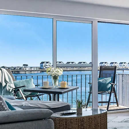 Apartamento Santiano Flat- Balkon, Blick Auf Den Hafen Olpenitz