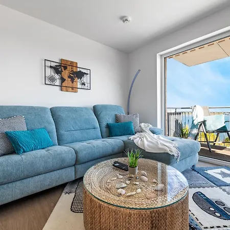 Apartamento Santiano Flat- Balkon, Blick Auf Den Hafen Olpenitz