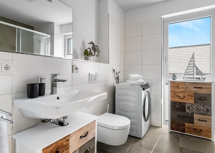 Apartamento Santiano Flat- Balkon, Blick Auf Den Hafen Olpenitz