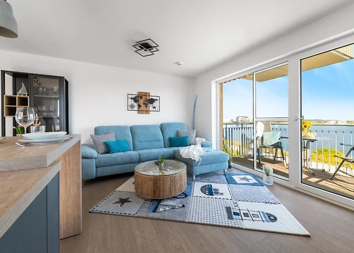 Apartamento Santiano Flat- Balkon, Blick Auf Den Hafen *